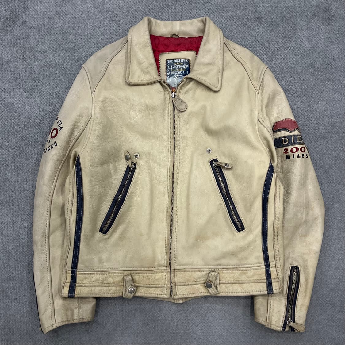 디젤 90s 레더 바이커 라이더 자켓 상품이미지1