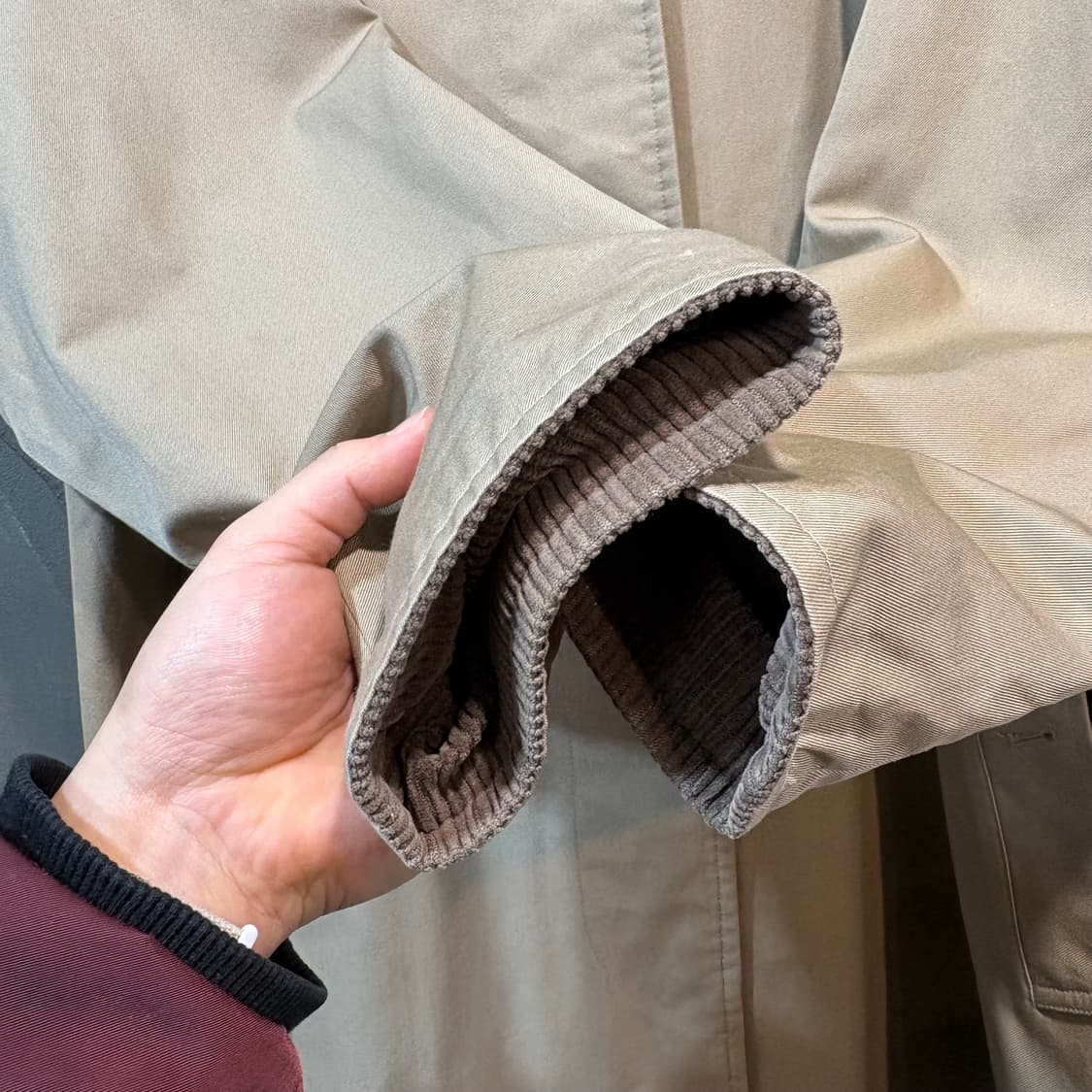 [12] BURBERRY 버버리 코듀로이 카라 베이지 트렌치 코트 상품이미지2