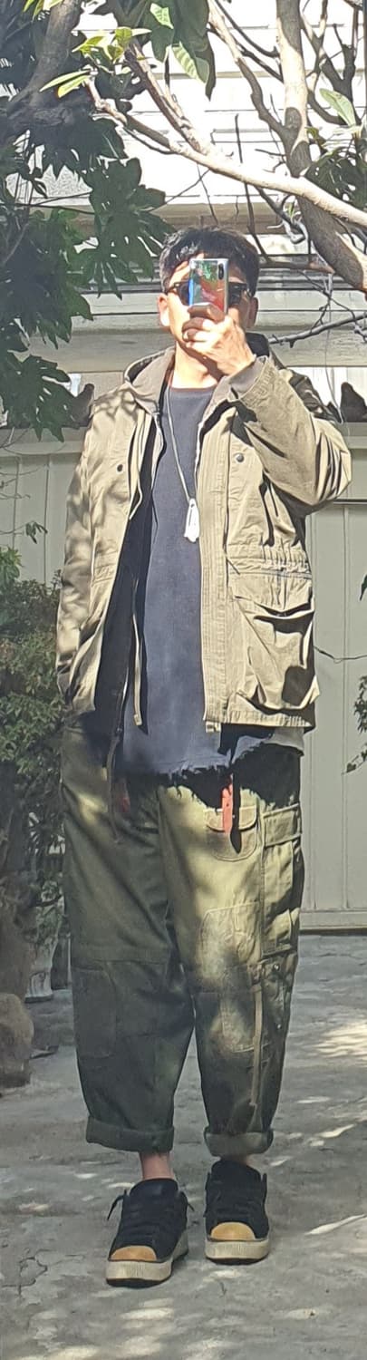 나이젤카본 후드집업 빈티지 커스텀 5[블릿치드 레터링/밀리터리 테이스트] 상품이미지9