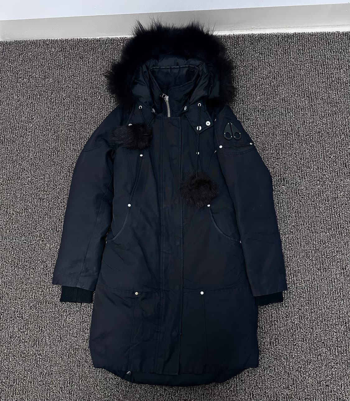 무스너클 여성 스틸링 롱 덕다운 패딩 블랙 매장판 XS 상품이미지1