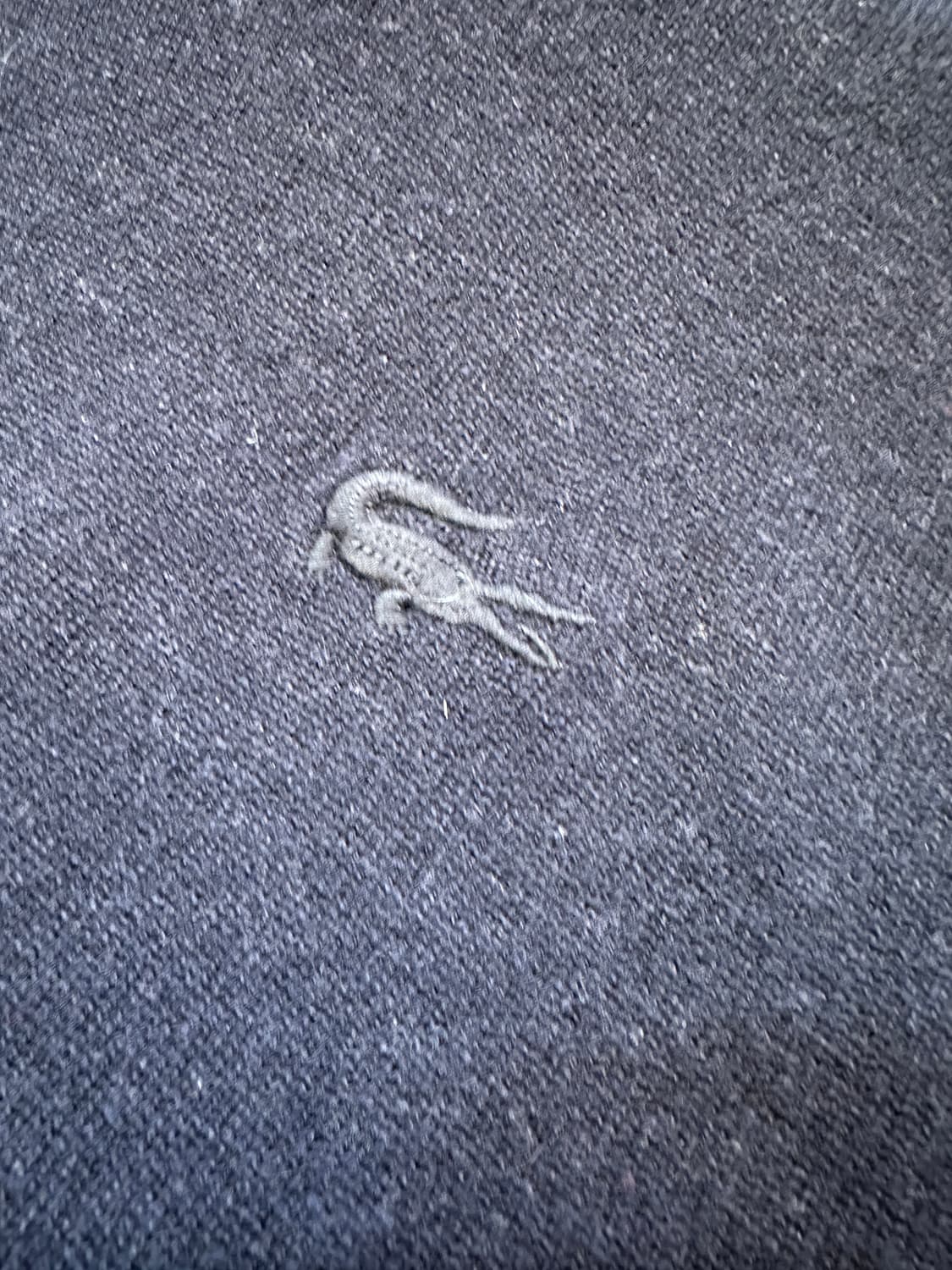 90) 라코스테 네이비 울100% 긴팔 니트티 상품이미지6