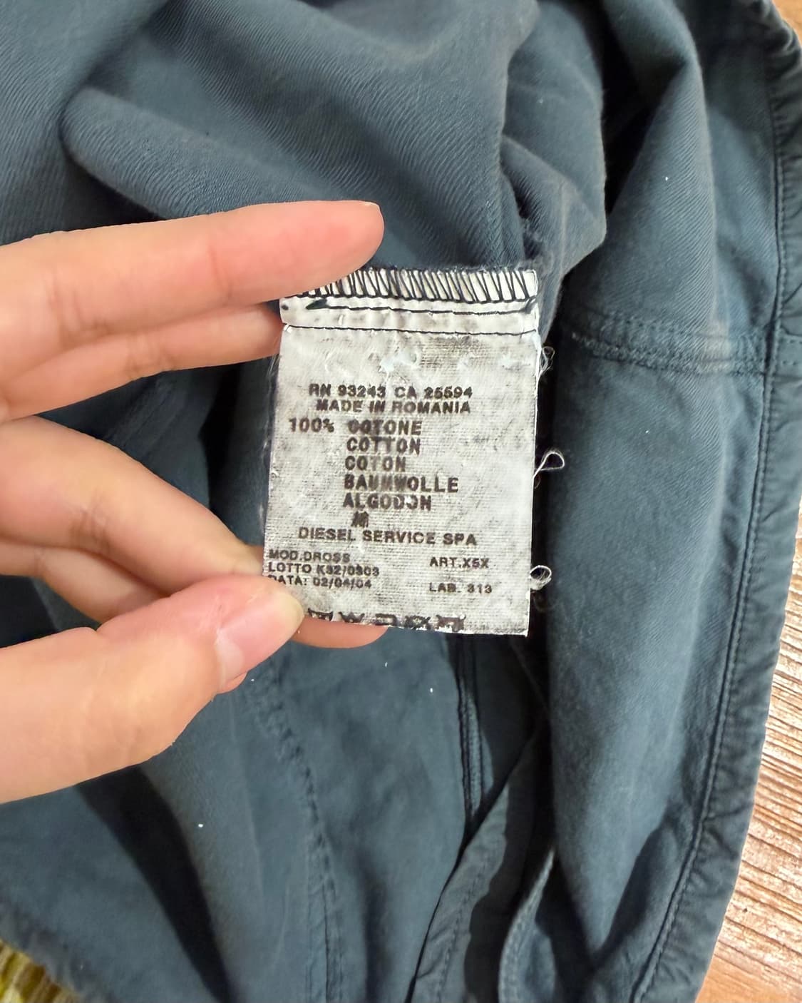 디젤 차콜 코튼 지퍼 벨티드 슬리브리스 원피스 상품이미지9