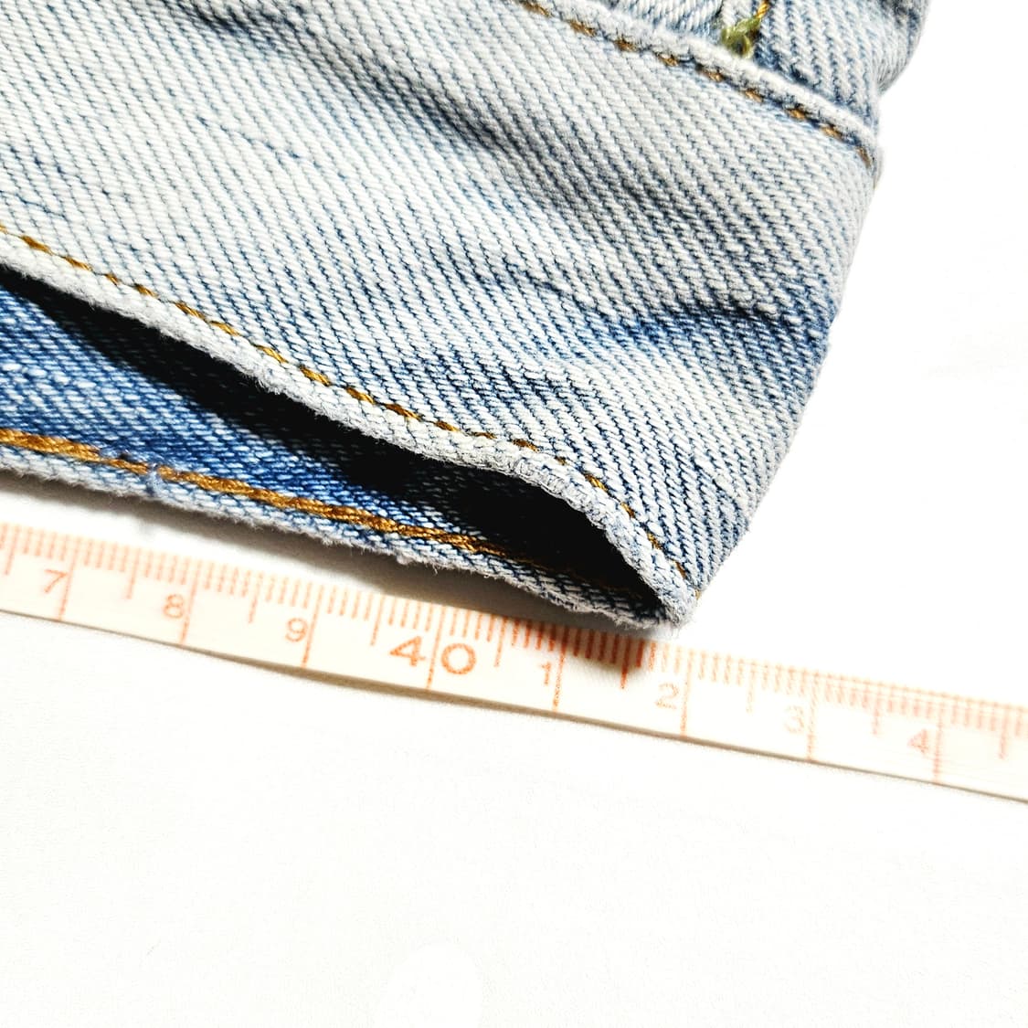 [실측32][알마니 익스체인지] 스트레이트 잼브 드로이트 라이트인디고 상품이미지9