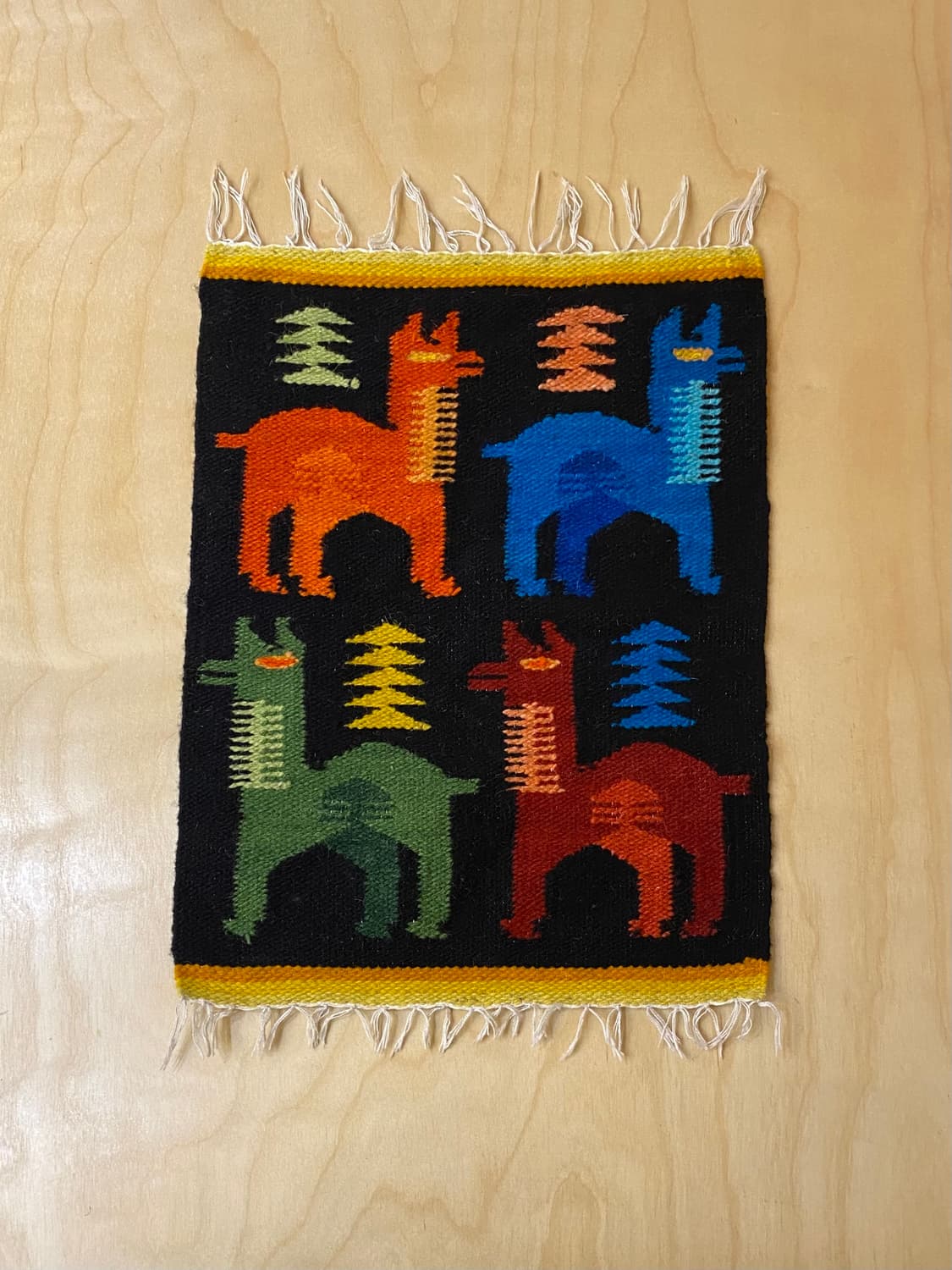 VTG hand made peru llama Rug 핸드메이드 러그 상품이미지1
