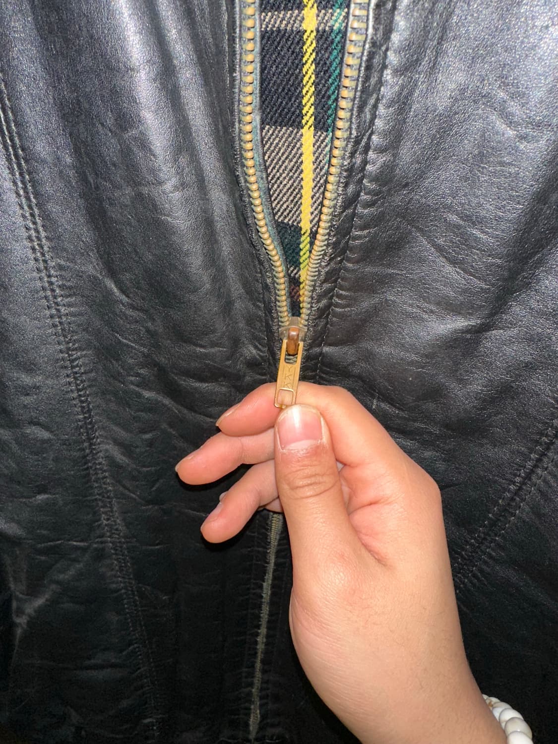 90’s Japanese shell-leather jacket 상품이미지8