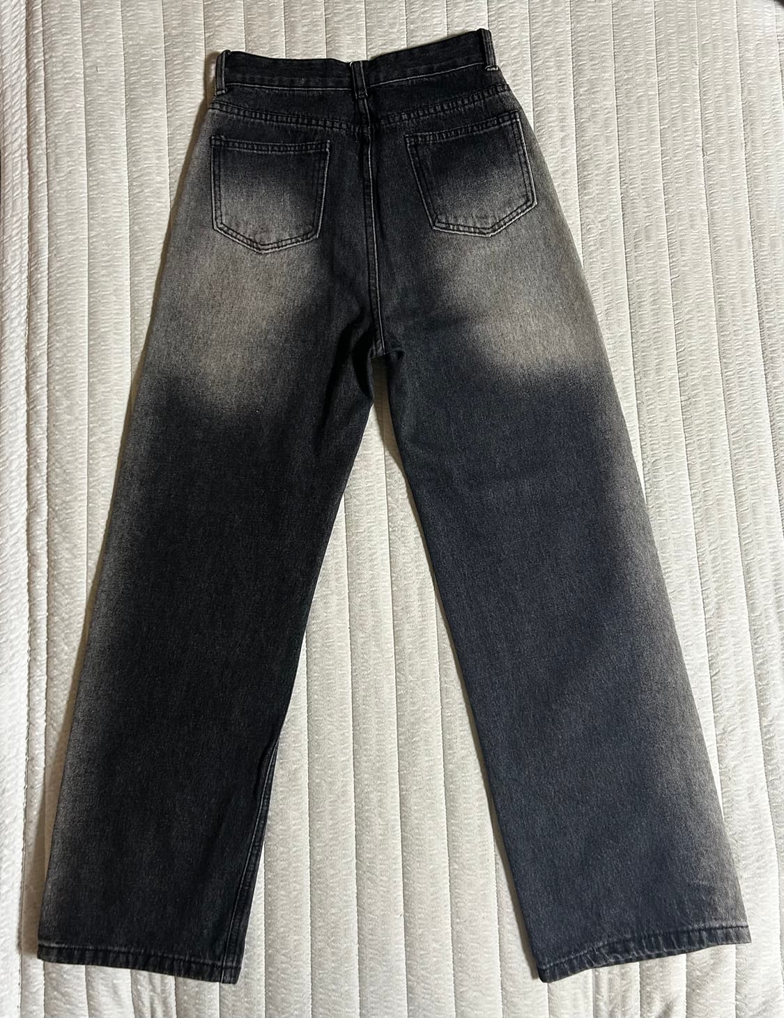 여성 워싱 세미 와이드 팬츠 S 상품이미지2