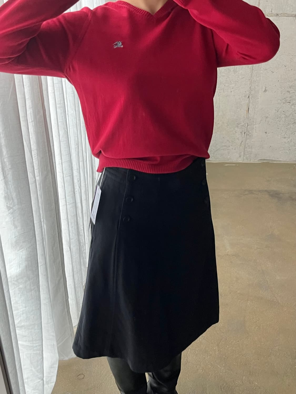 BURBERRY 버버리 블루 로고 롱슬리브 레드 상품이미지5