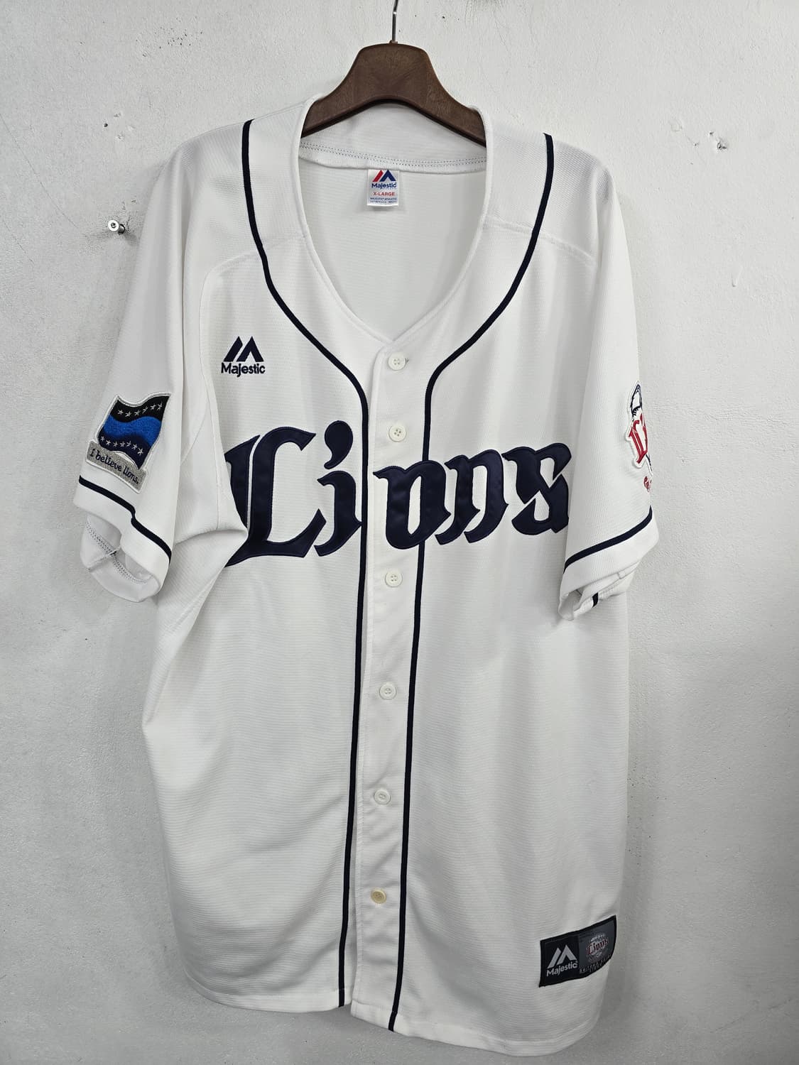 마제스틱 세이부 라이온즈 야구 유니폼 화이트 상품이미지1