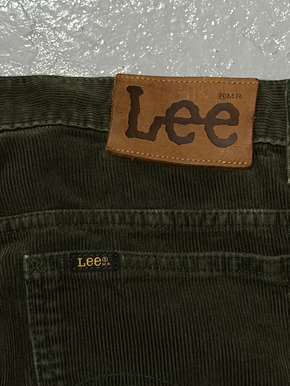 빈티지 Lee 코듀로이 올리브 그린 팬츠 상품이미지3