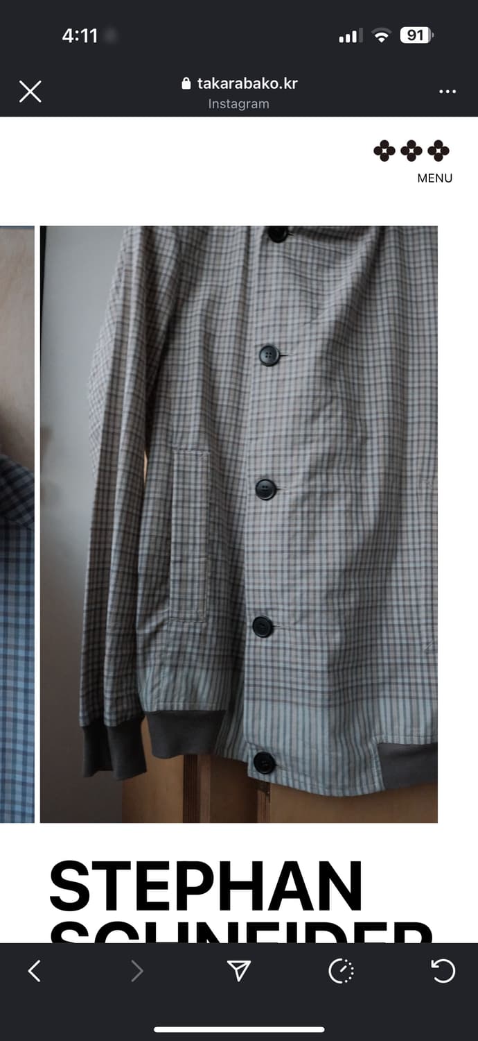 stephan schneider 체크 블루종 3 상품이미지4