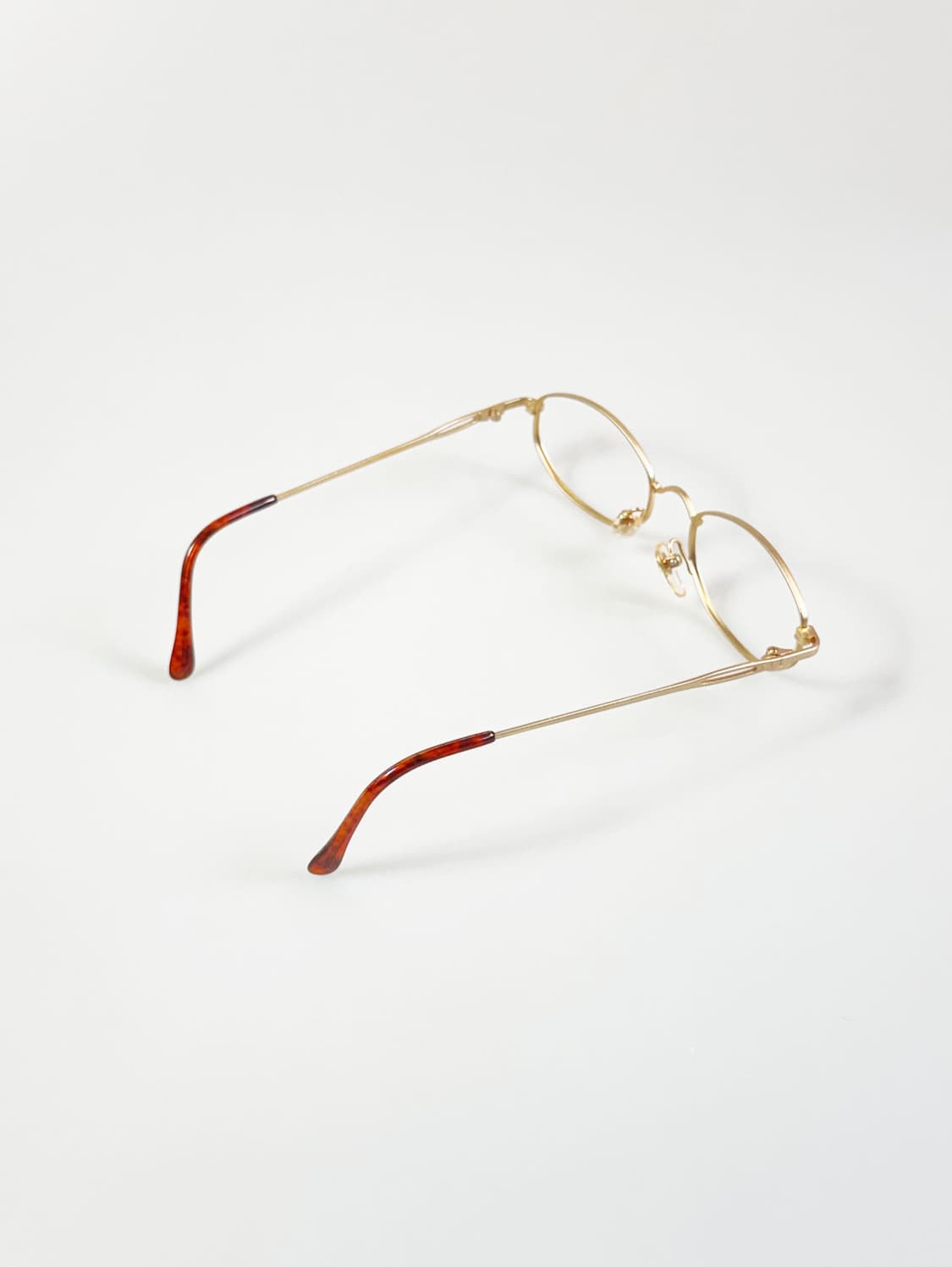 90s OTIC 골드 슬림 오벌 메탈 프레임 빈티지 안경 상품이미지4