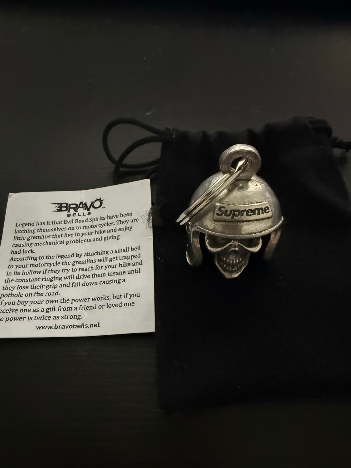 슈프림 스컬 벨 키체인 실버 25ss 상품이미지1