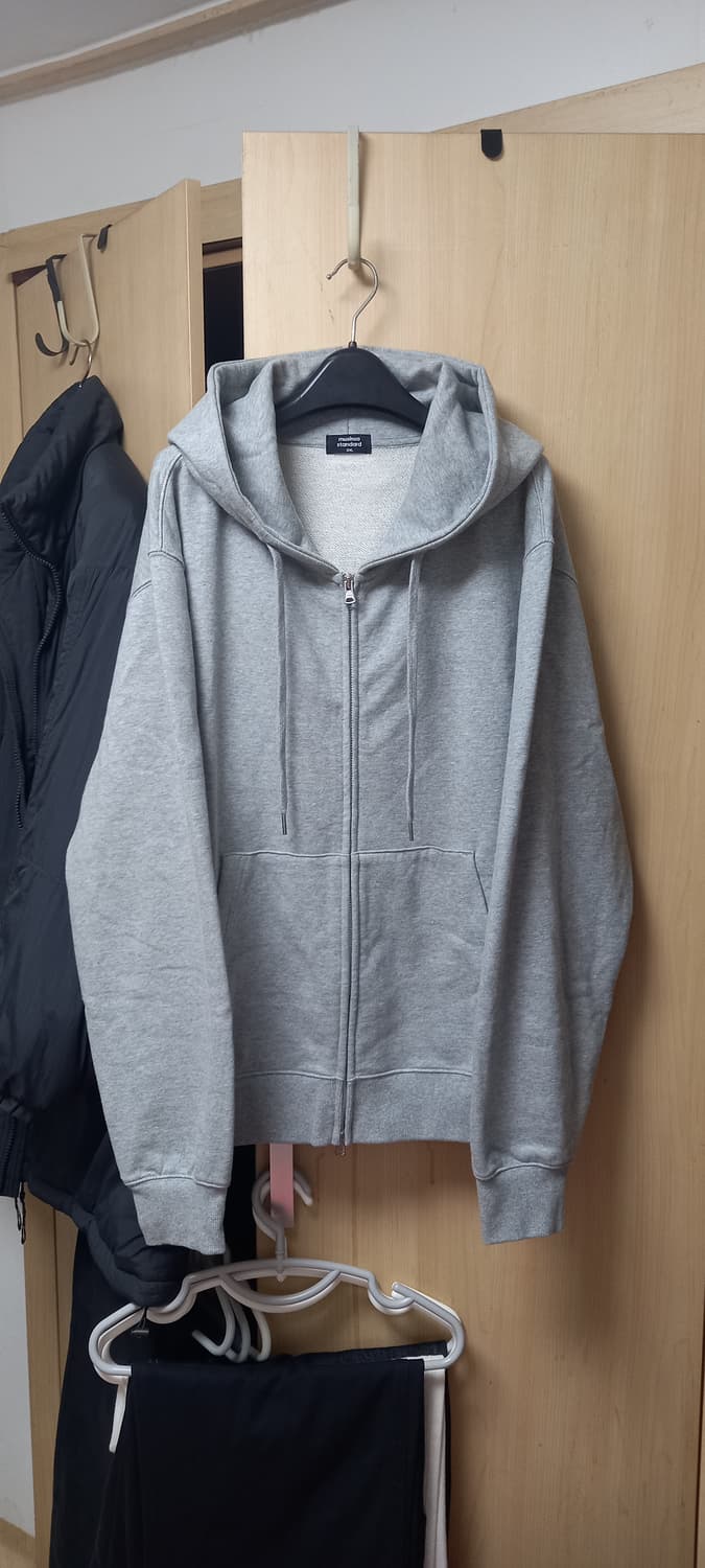 무신사 스탠다드 후드집업 짧은길이 그레이 2XL 상품이미지1