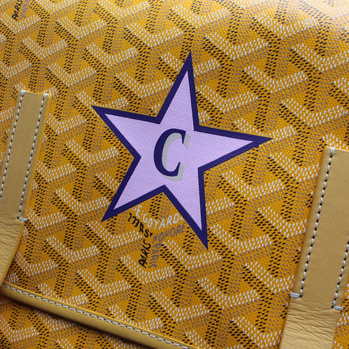 고야드 옐로우 마카쥬 캔버스 벨베데르 MM 상품이미지6