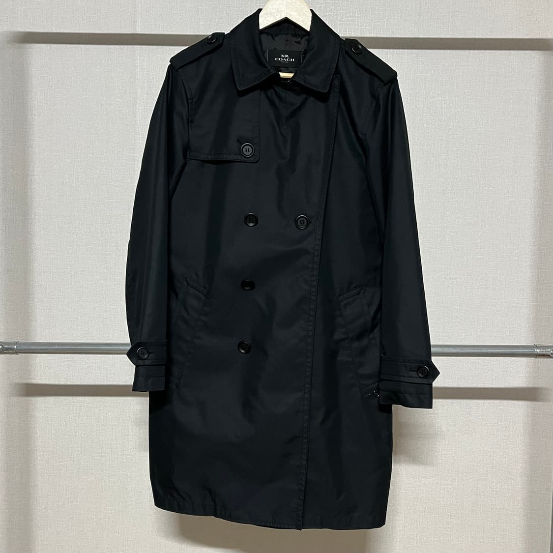 코치(COACH) 블랙 트렌치 코트 S 상품이미지1