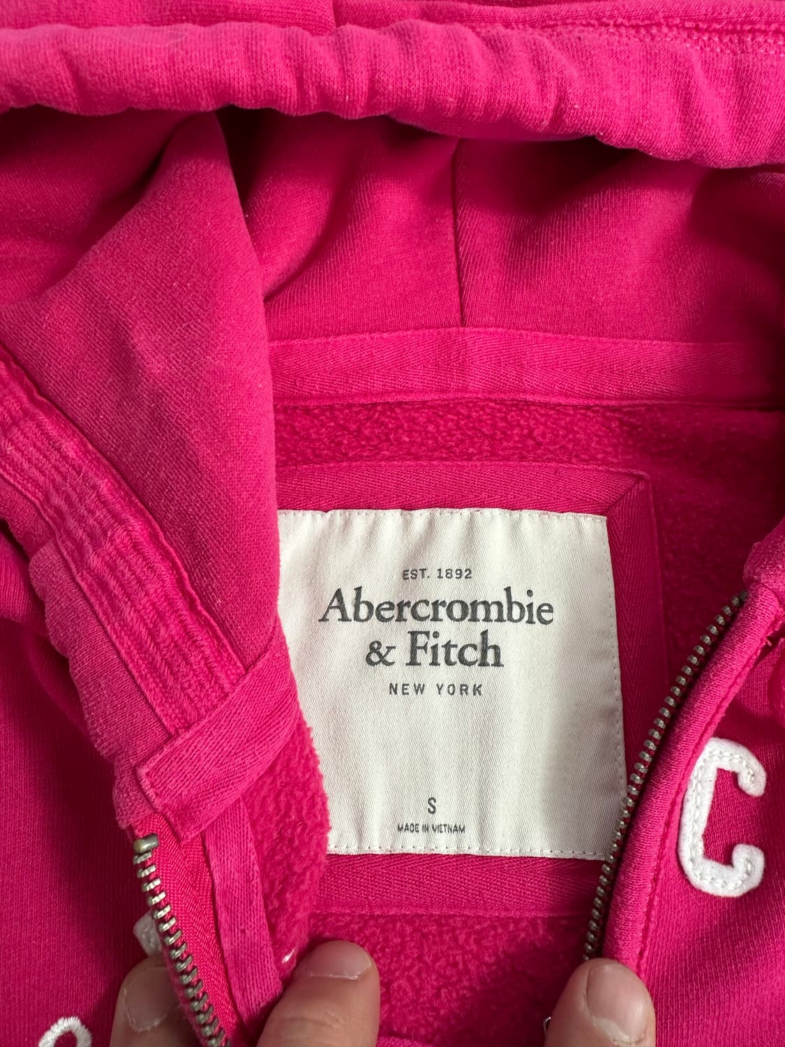 아베크롬비 핑크 후드집업 상품이미지3