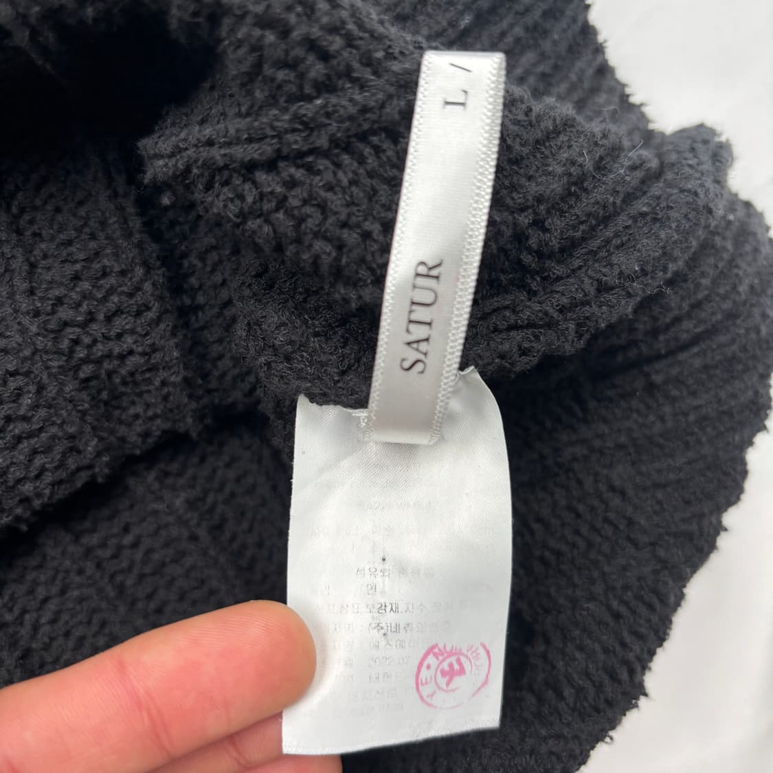 세터 파로 오버 사이즈 블랙 가디건 L 상품이미지9