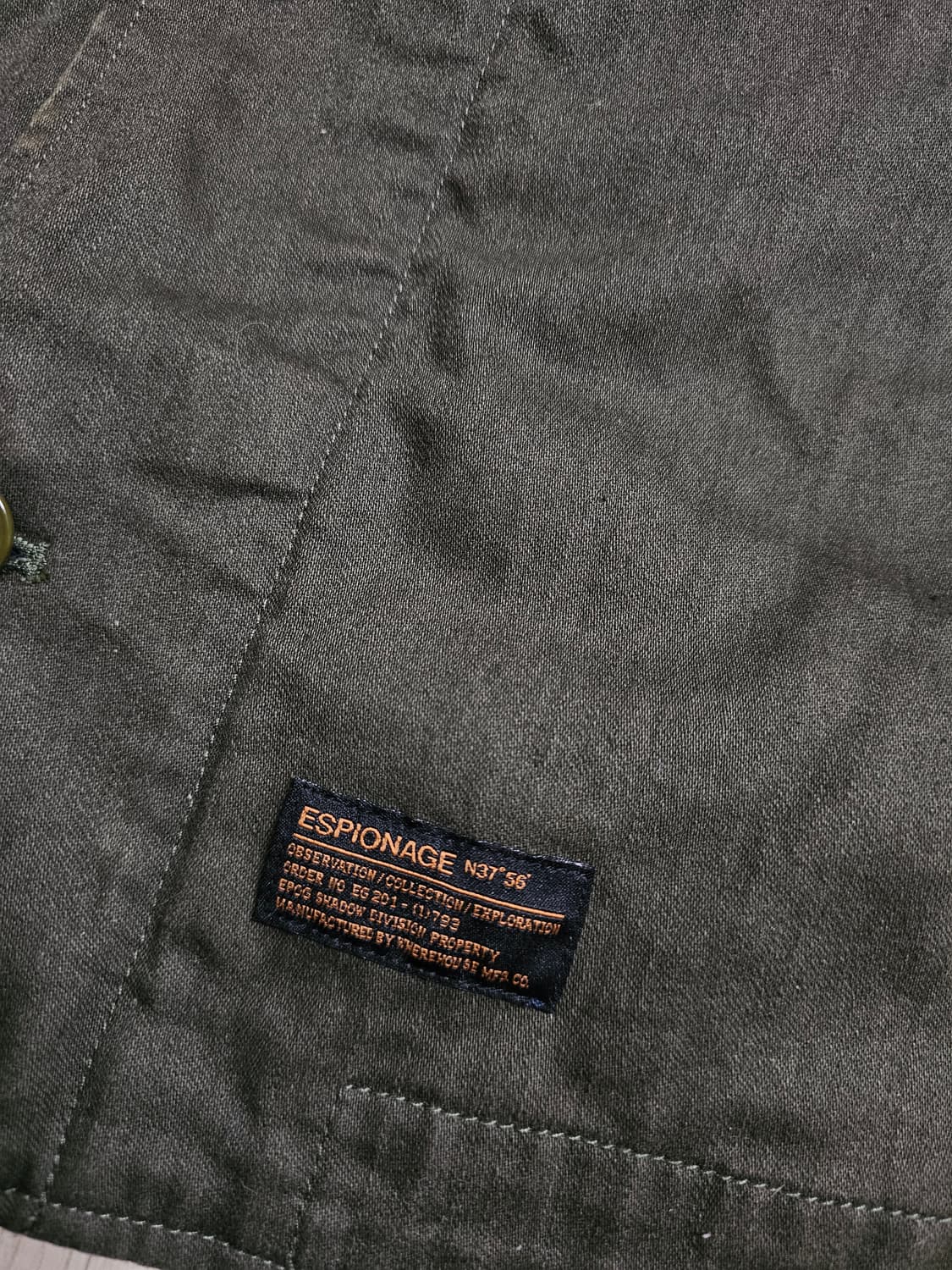 ​[XL] 에스피오나지 올리브 코튼 캔버스 필드 자켓 상품이미지5