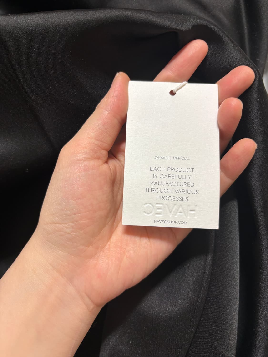 하베크 블랙 새틴스커트 새상품 상품이미지5