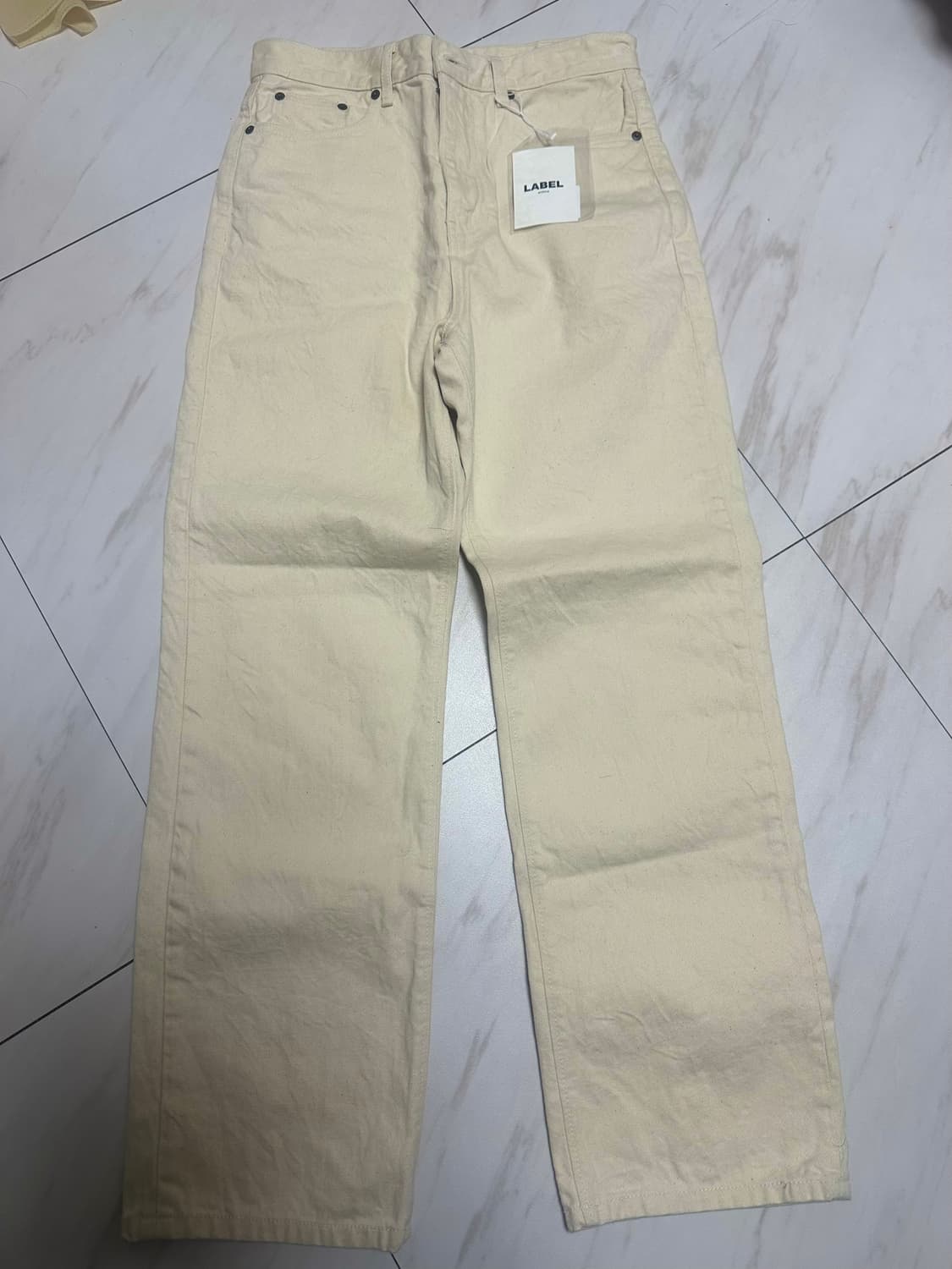 라벨아카이브 베이지 데님팬츠 상품이미지1