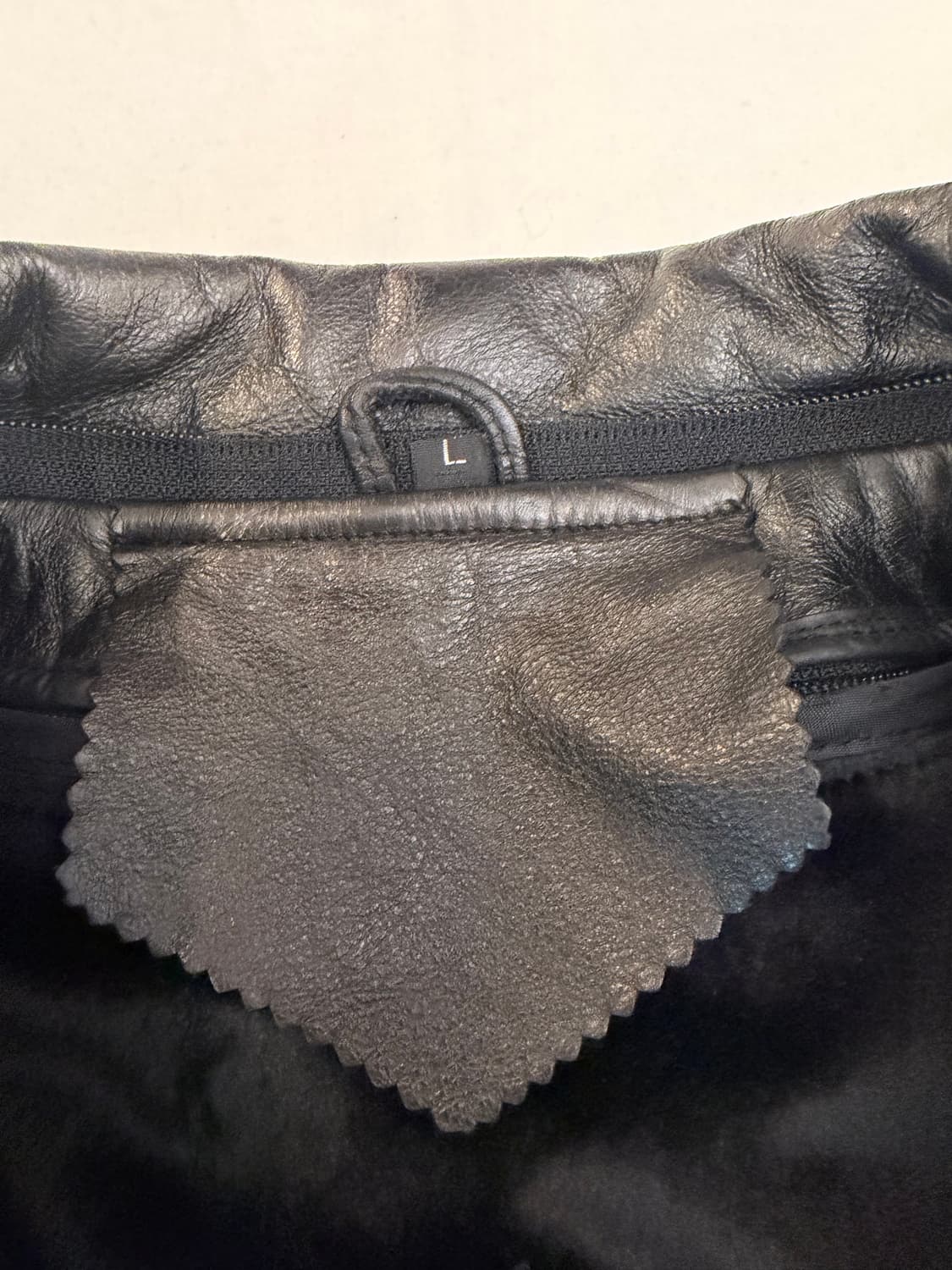 빈티지 카우레더 소가죽 봄버자켓 블랙 상품이미지5