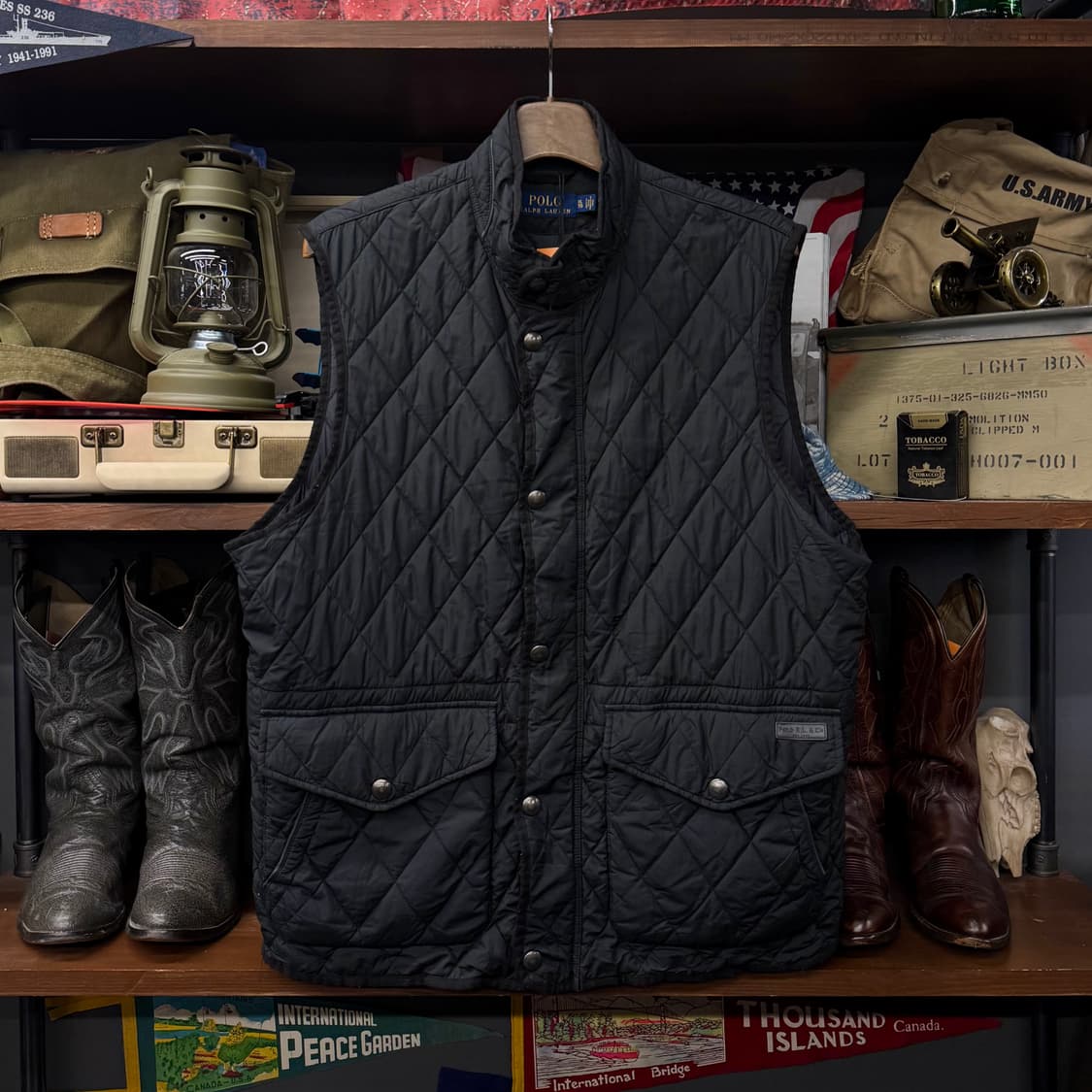 XL 폴로 랄프로렌 다이아몬드 퀼팅 퀄팅 베스트 클래식 프레피 N248 상품이미지1