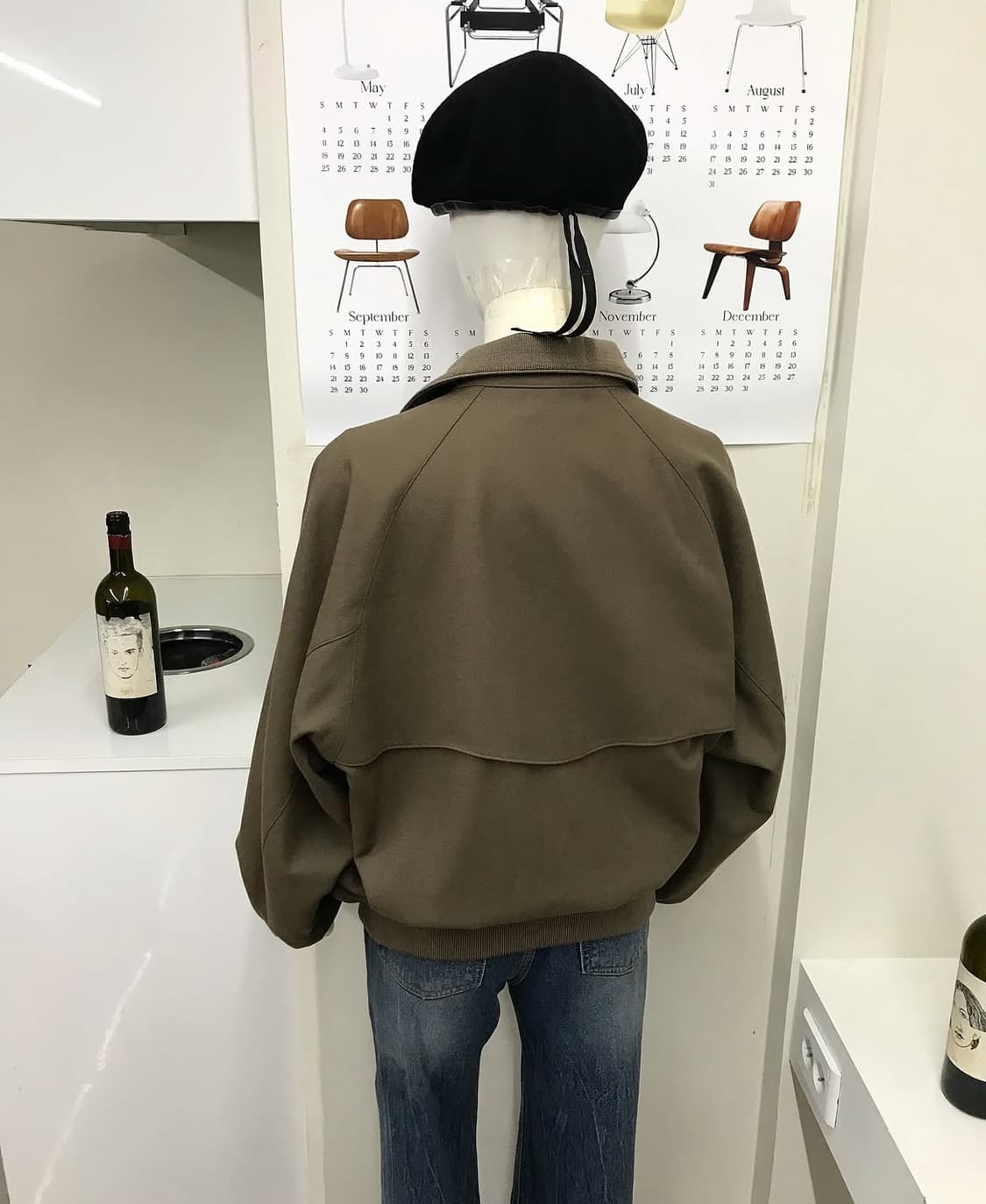 버버리 로고 울 블루종 자켓 상품이미지10