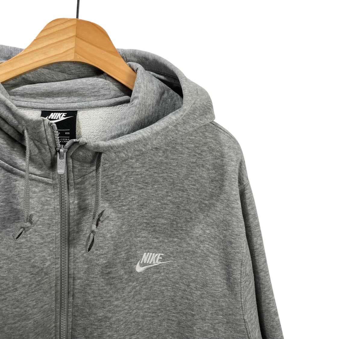 나이키 클럽로고 그레이 후드집업 상품이미지3