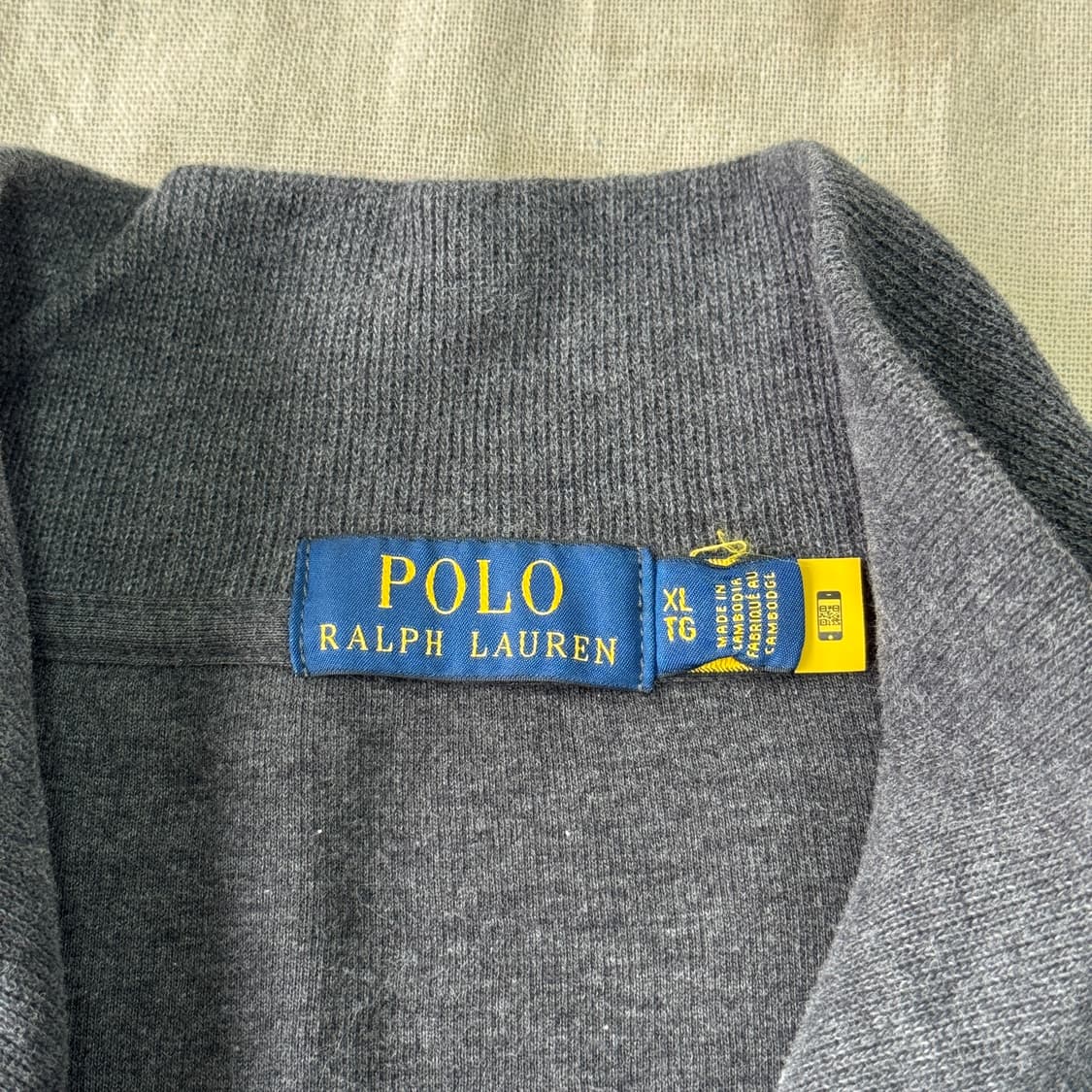 폴로랄프로렌 차콜 니트 반집업 XL 상품이미지5