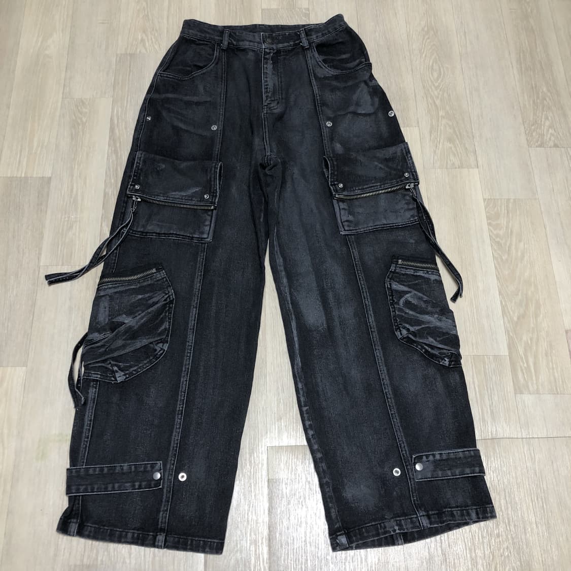 (29) 디앤에스알 DNSR 투페이스 멀티 카고 팬츠 블랙 상품이미지1