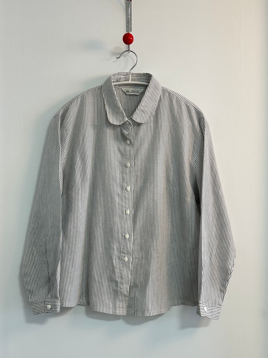 라운드카라 단가라 블라우스 상품이미지1