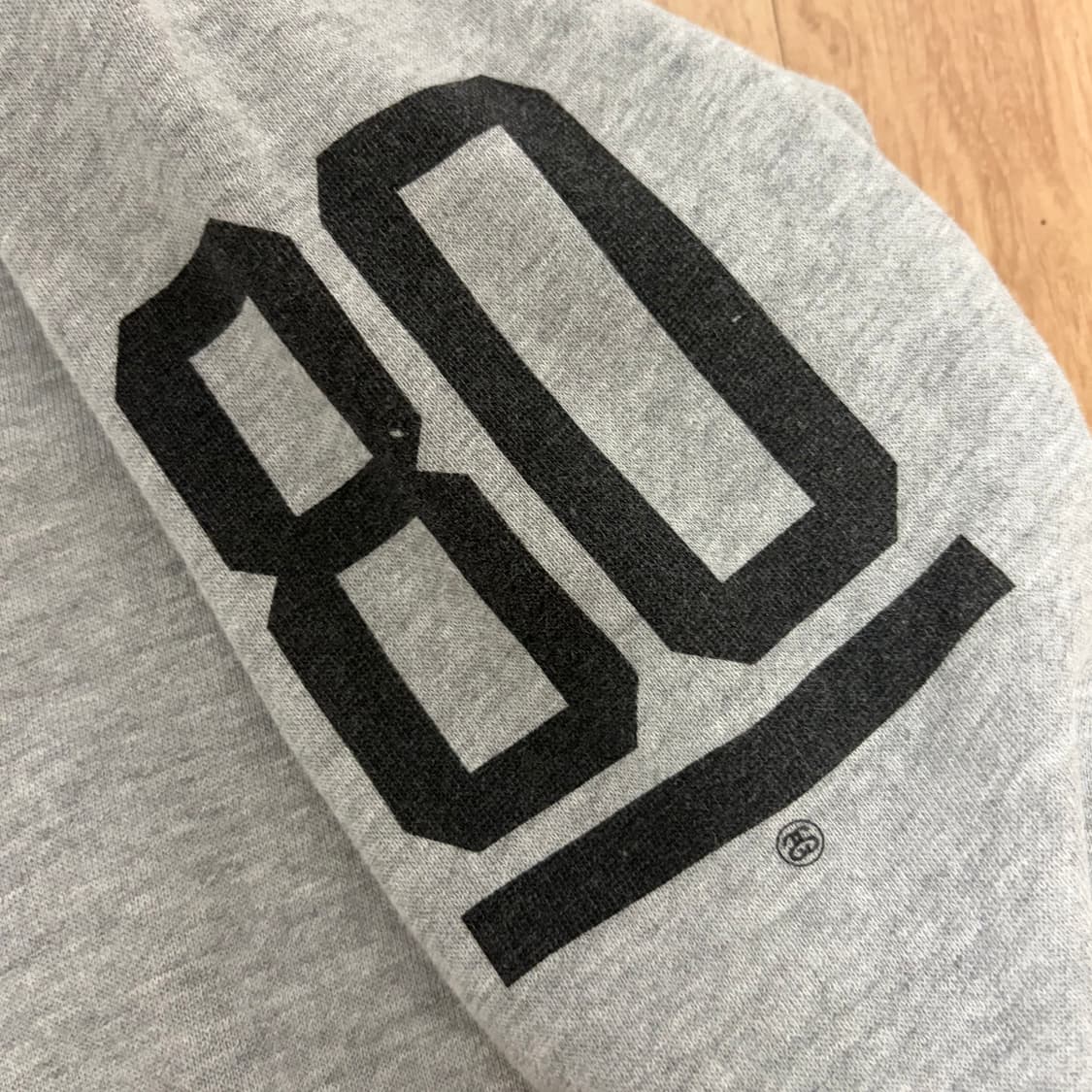 스투시 올드스쿨 빈티지 그레이 프린팅 로고 후드티 판매합니다 상품이미지6