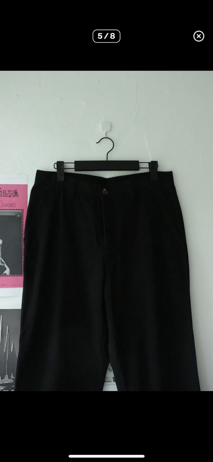 라코스테 블랙 와이드 팬츠 상품이미지5