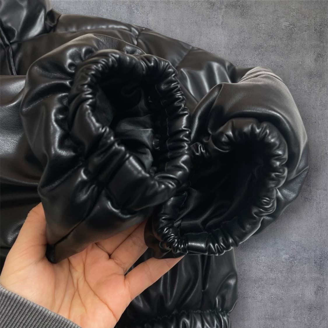 쉬인 SHEIN 페이크 레더 크롭 패딩 S 상품이미지6