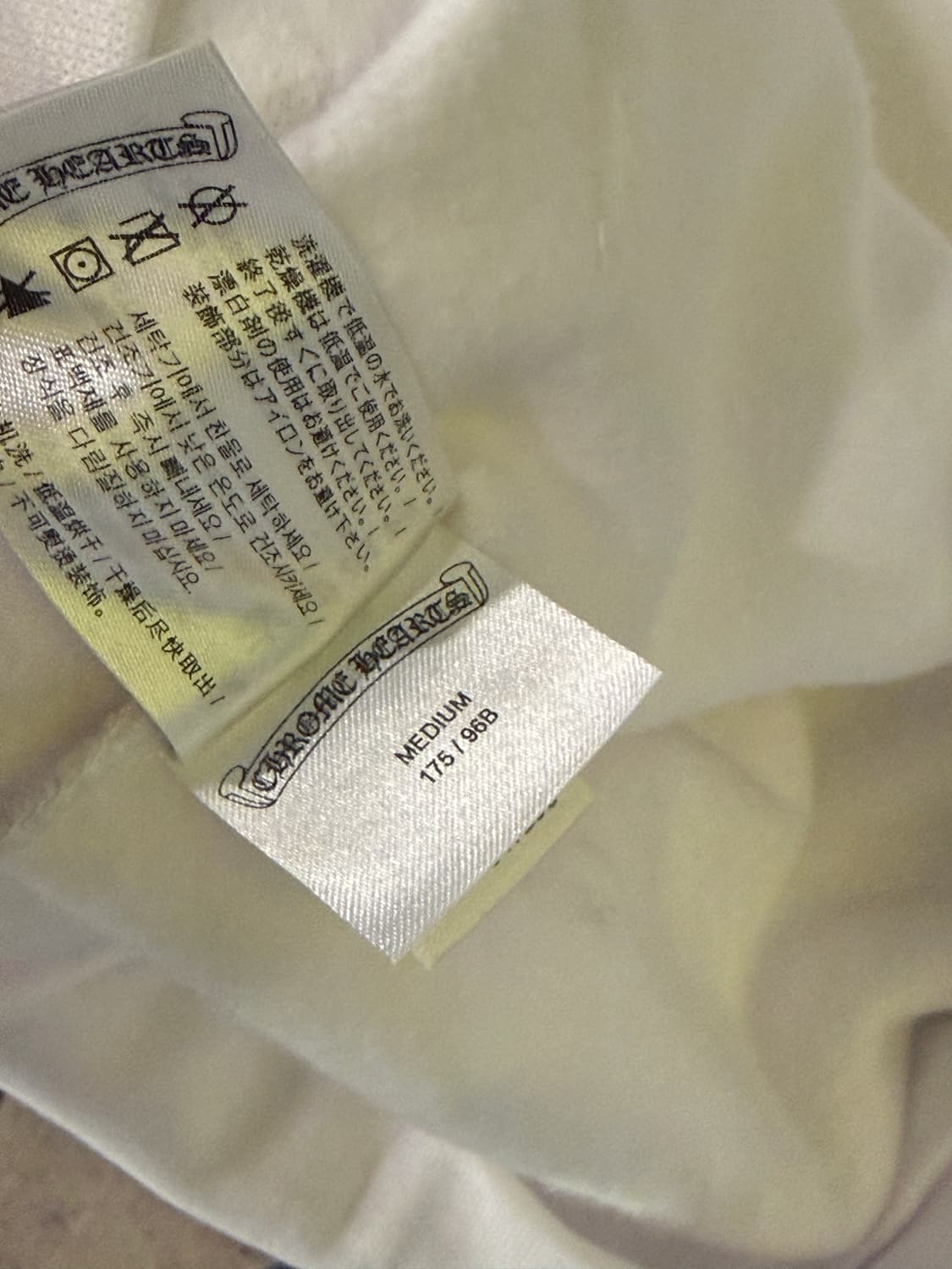 크롬하츠 홀스슈 플로랄 후드집업 화이트 M  상품이미지5