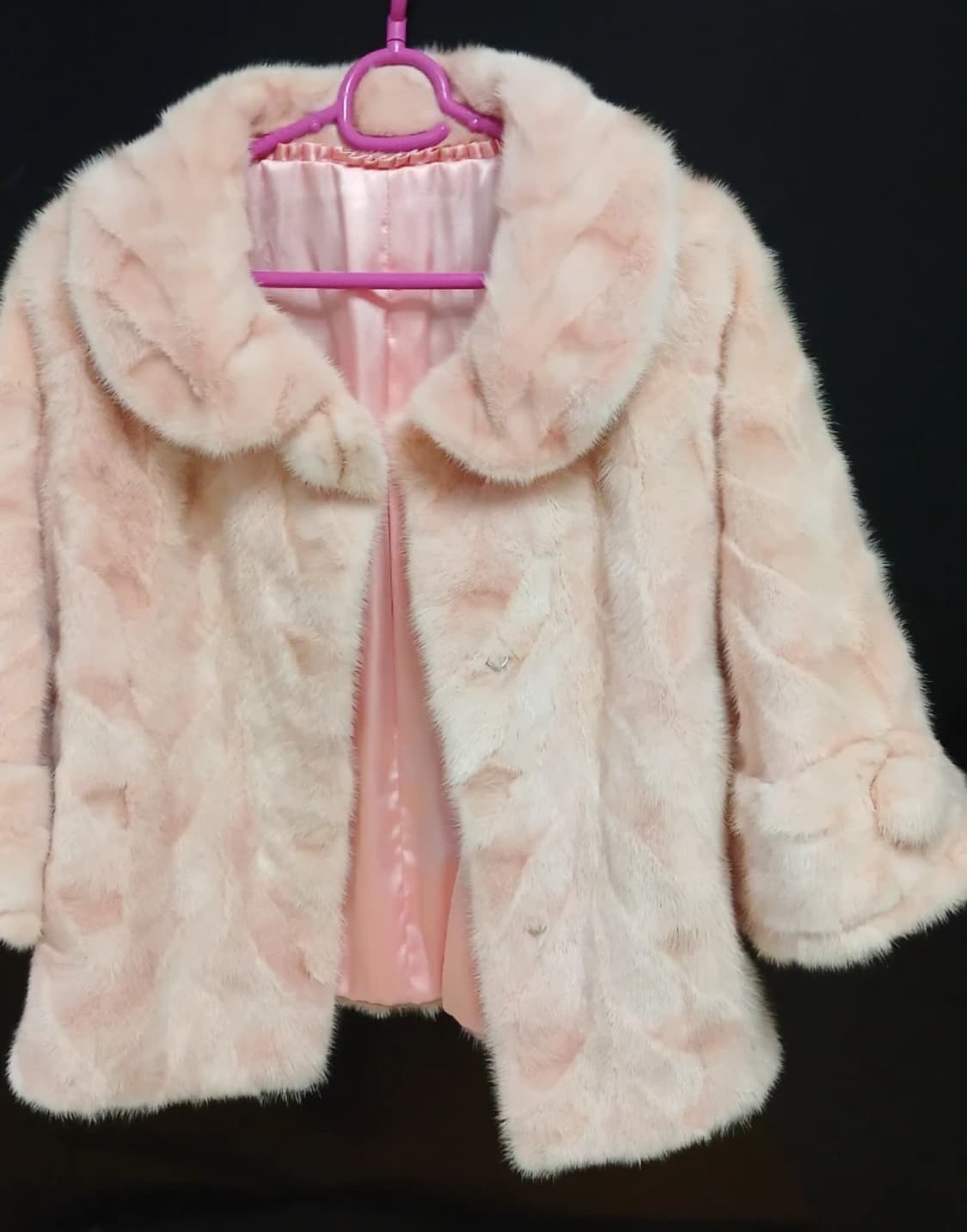 딸기우유핑크 천연밍크퍼 코트 자켓  상품이미지1