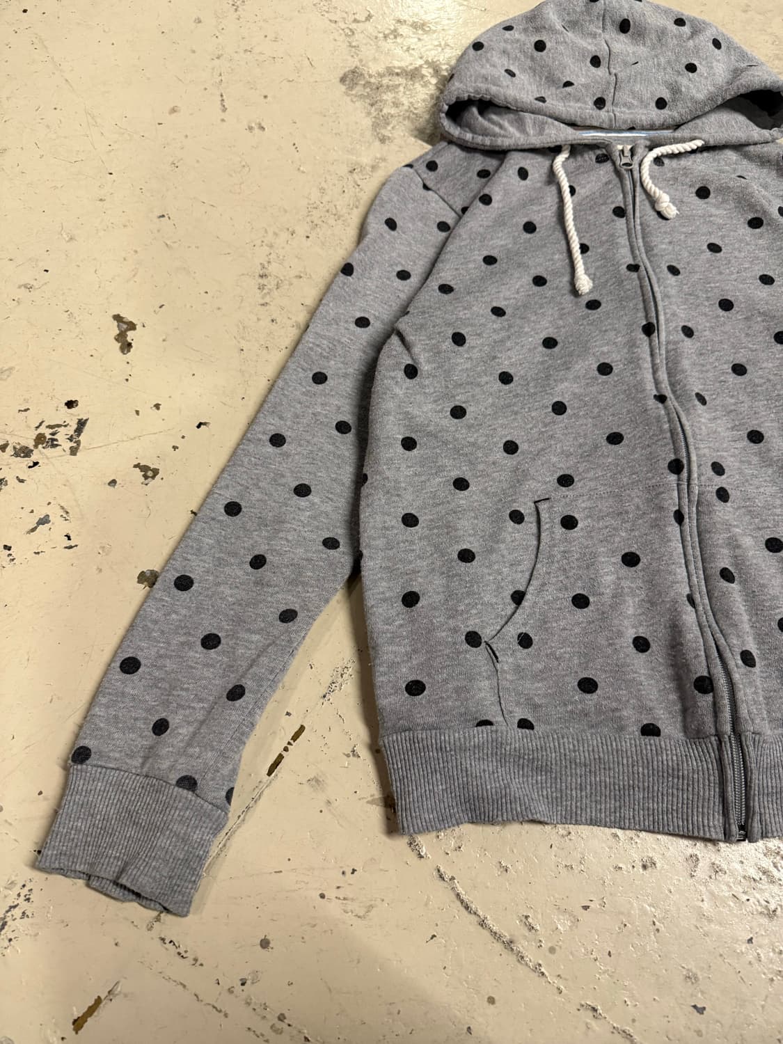 dot pattern hood zip-up 상품이미지7