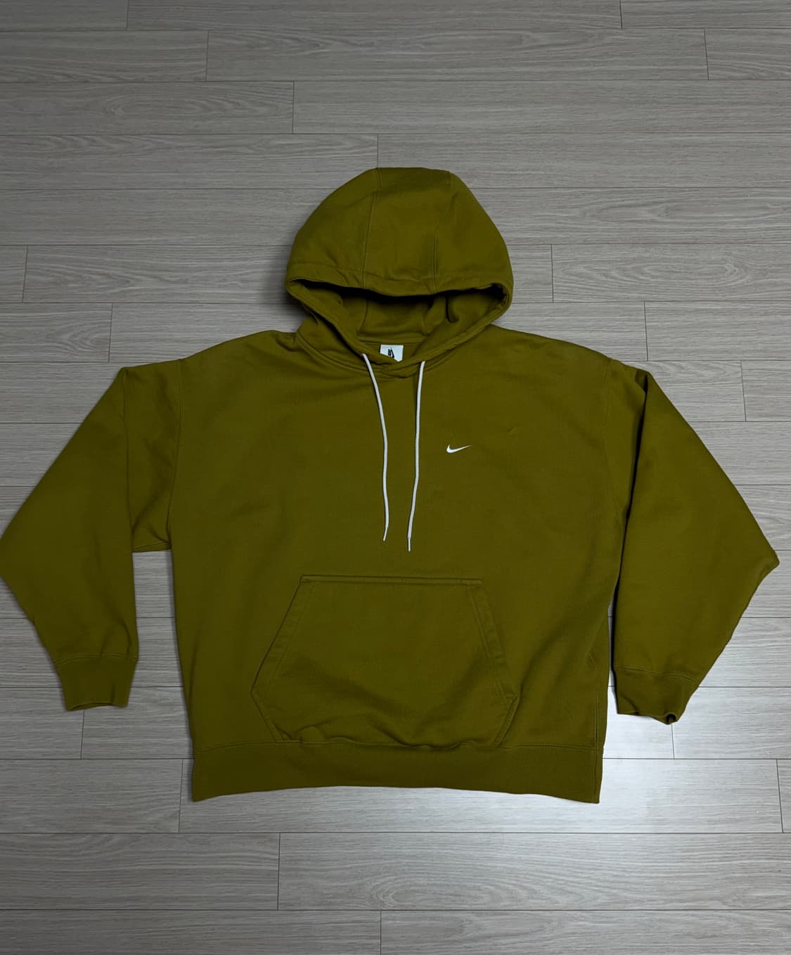 나이키 클럽 플리스 풀오버 후디 XXL 후드티 스웻 머스타드 옐로우 상품이미지1