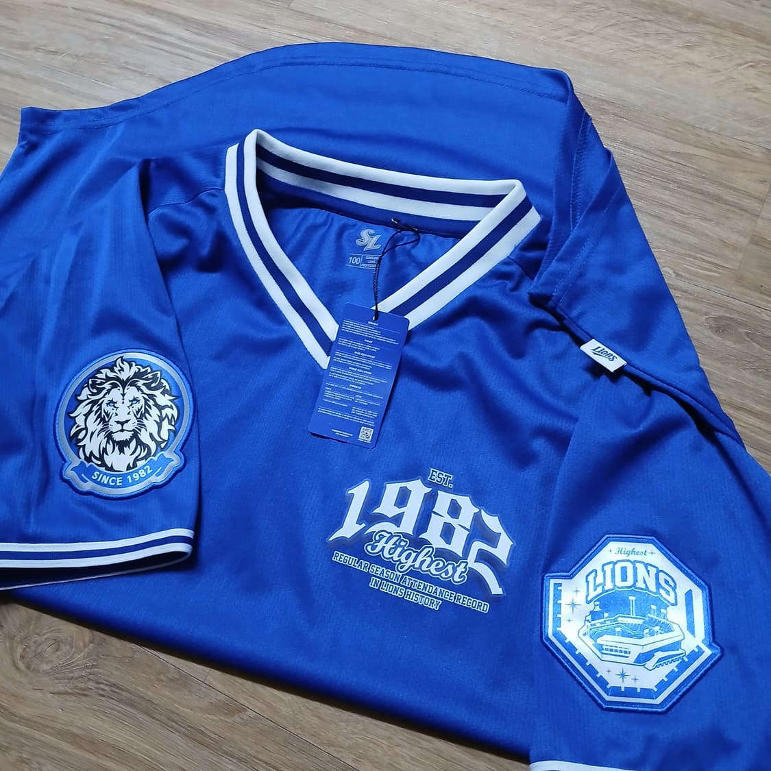 택붙은 미사용 삼성라이온즈 최다관중 유니폼 반팔 야구 져지 상품이미지1