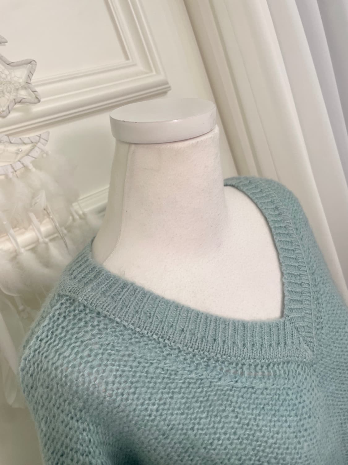 EF-DE indi mint v-neck basic mohair swea 상품이미지7