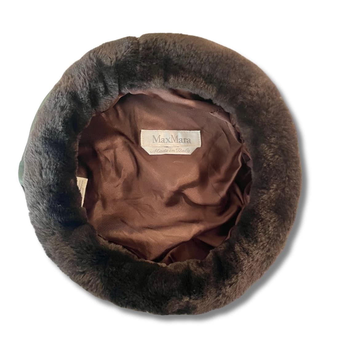 MAX MARA Nylon Fur Trim Beret Hat 상품이미지2