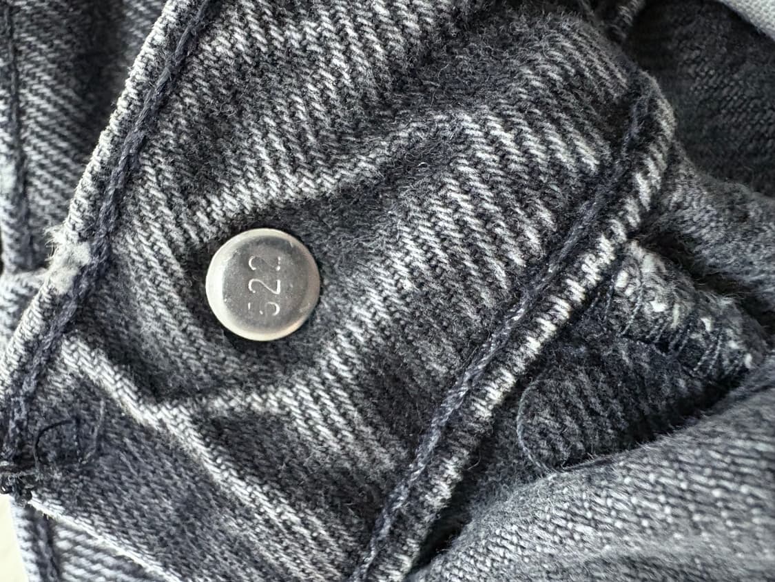 (33x34, 실측 32) 리바이스 505 USA 오렌지탭 흑청 상품이미지7