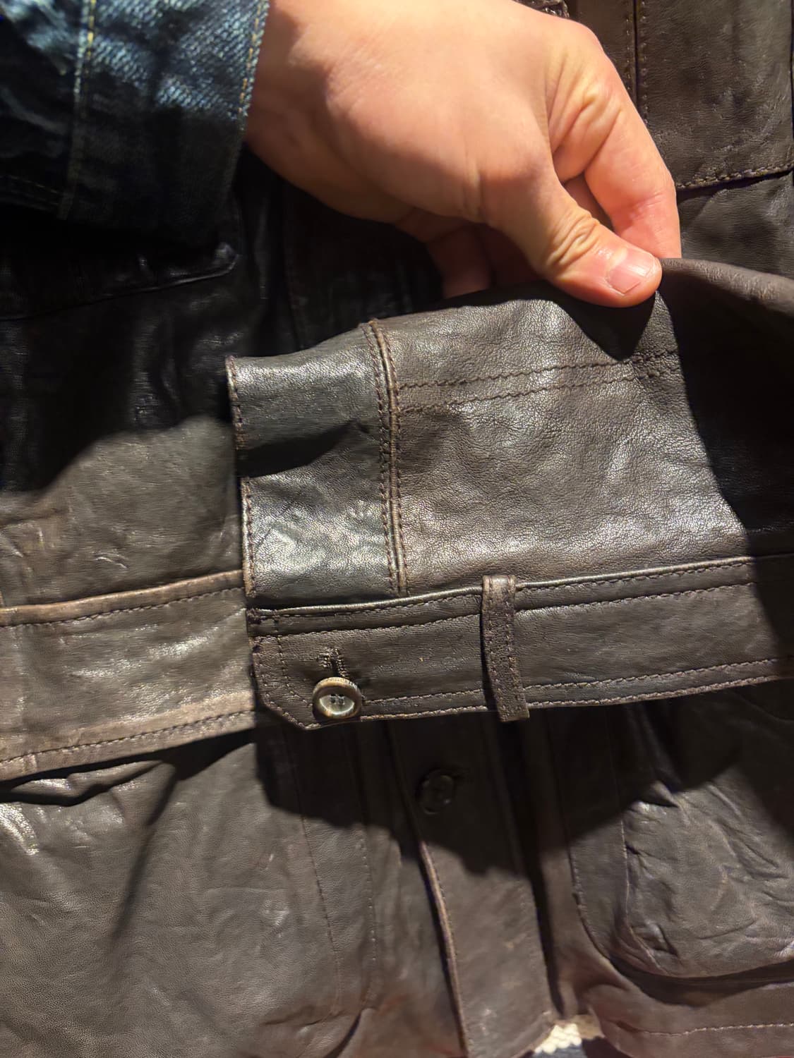 Biker pocket leather jacket / 바이커 레더 자켓 상품이미지7