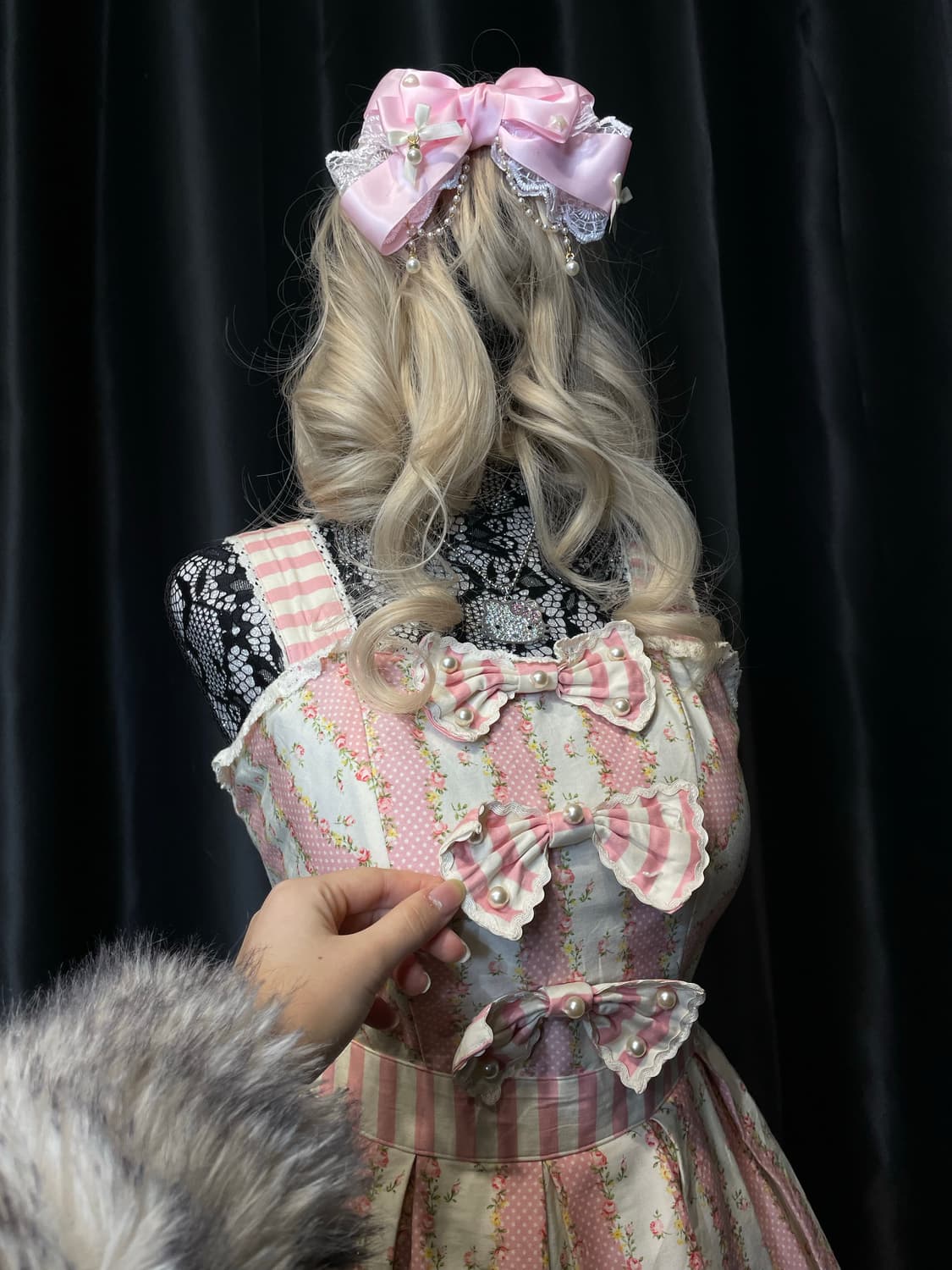 BODYLINE 바디라인 로리타 히메갸루 리본 핑크 원피스 상품이미지4