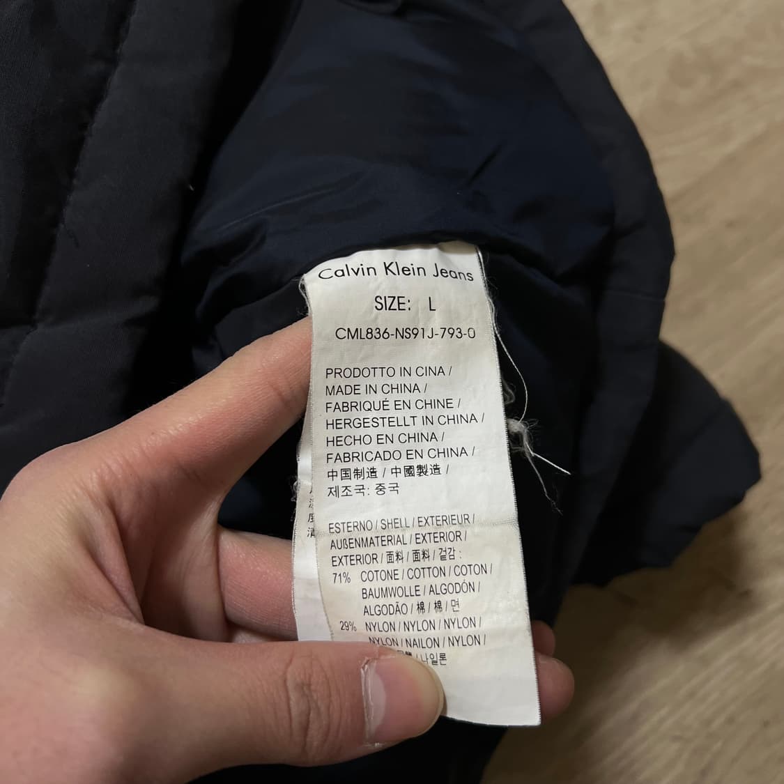 캘빈클라인 진스 여성 덕다운 후드 파카 야상패딩 [네이비] L/100 상품이미지6