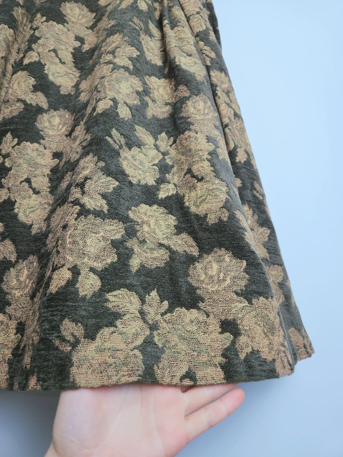 플로럴 핀턱 롱 스커트 상품이미지7