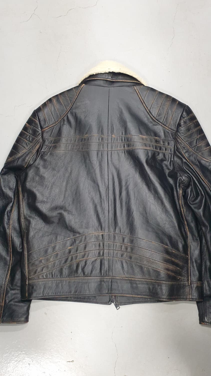 베라펠레 양털 카라 라이더 가죽 자켓 58 상품이미지2