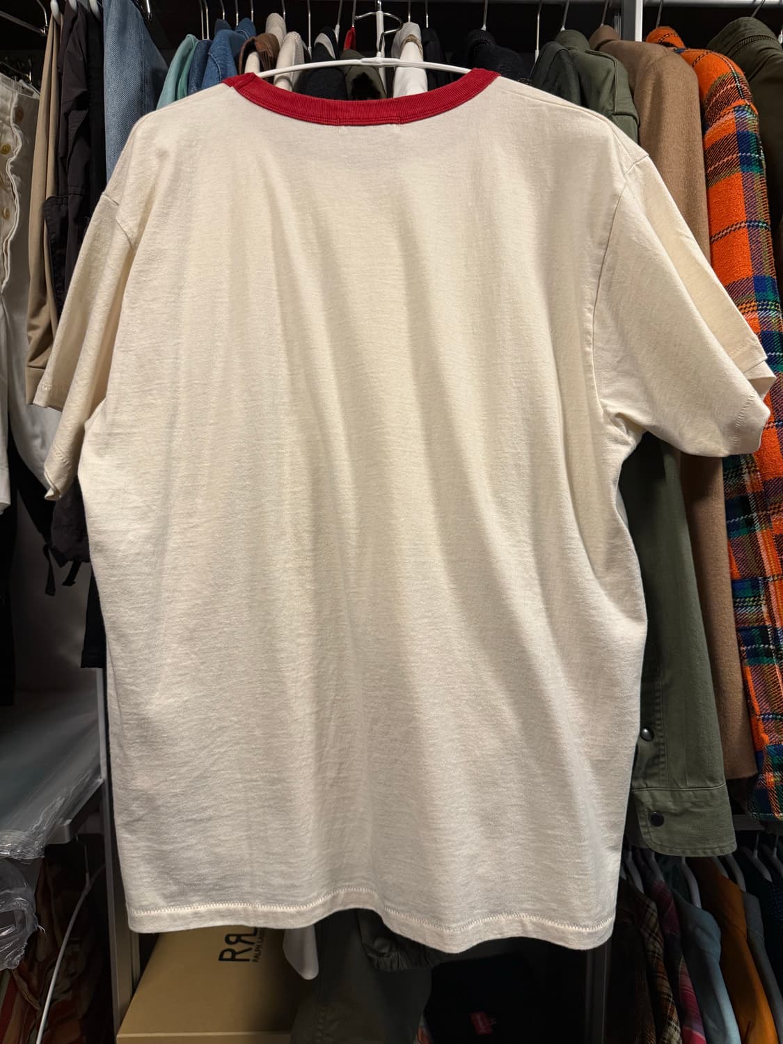 SAMUEL ZELIG BOXING TEE - NATURAL/RED 상품이미지7
