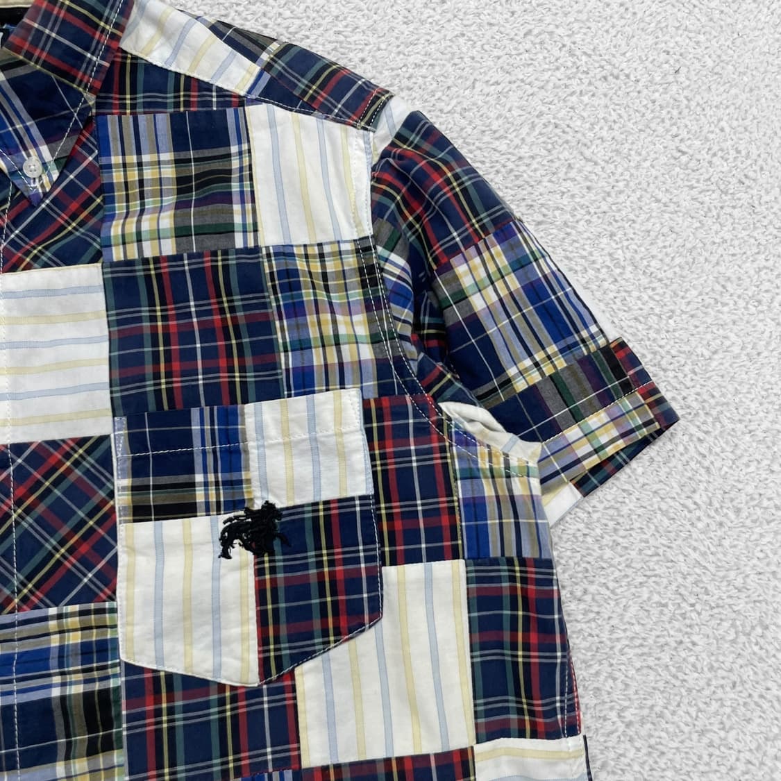 스투시 Stussy 00s 패치 워크 반팔 셔츠 상품이미지3