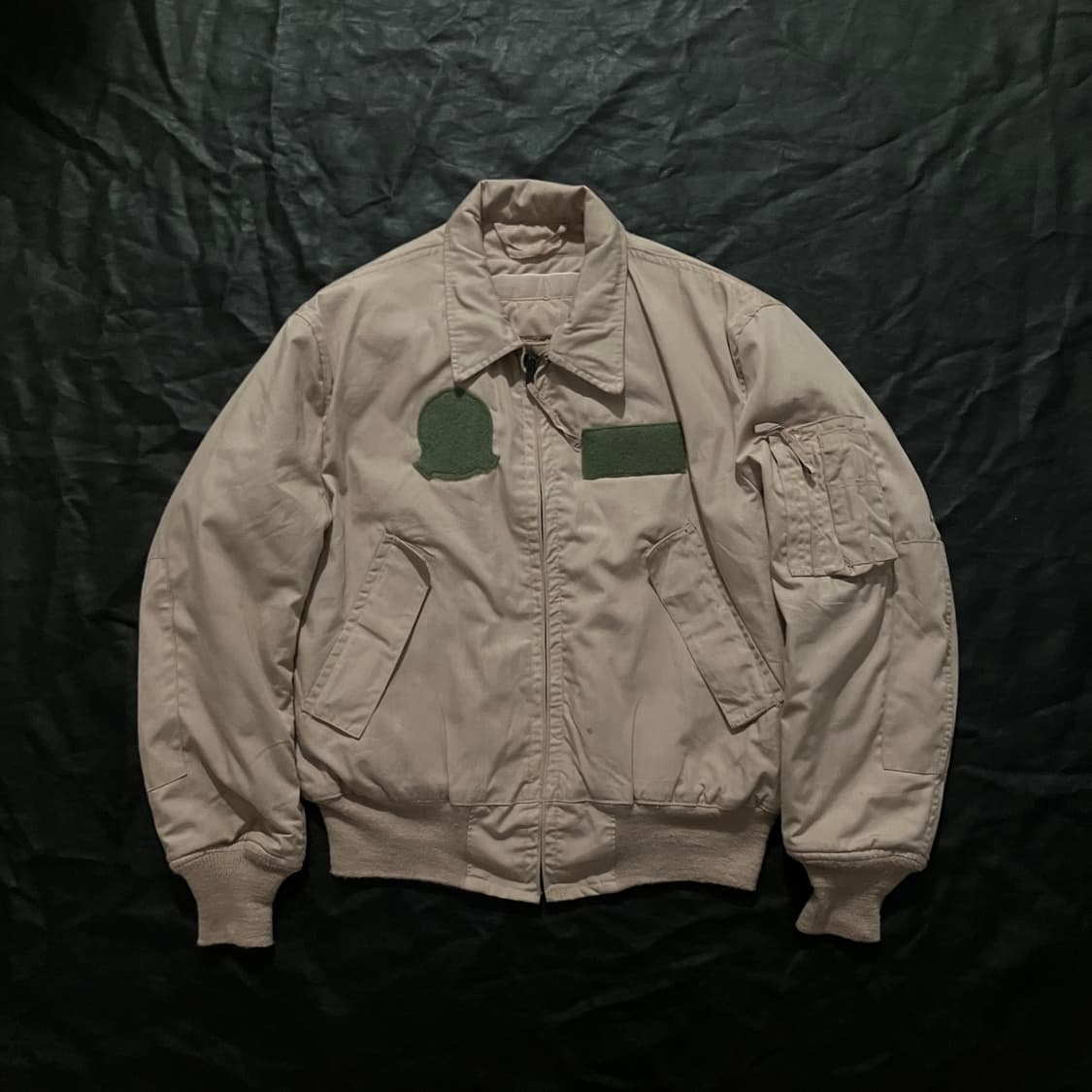 🇺🇸 90s USA ARMY 미군 CVC 탱커 자켓 베이지 탄 상품이미지1